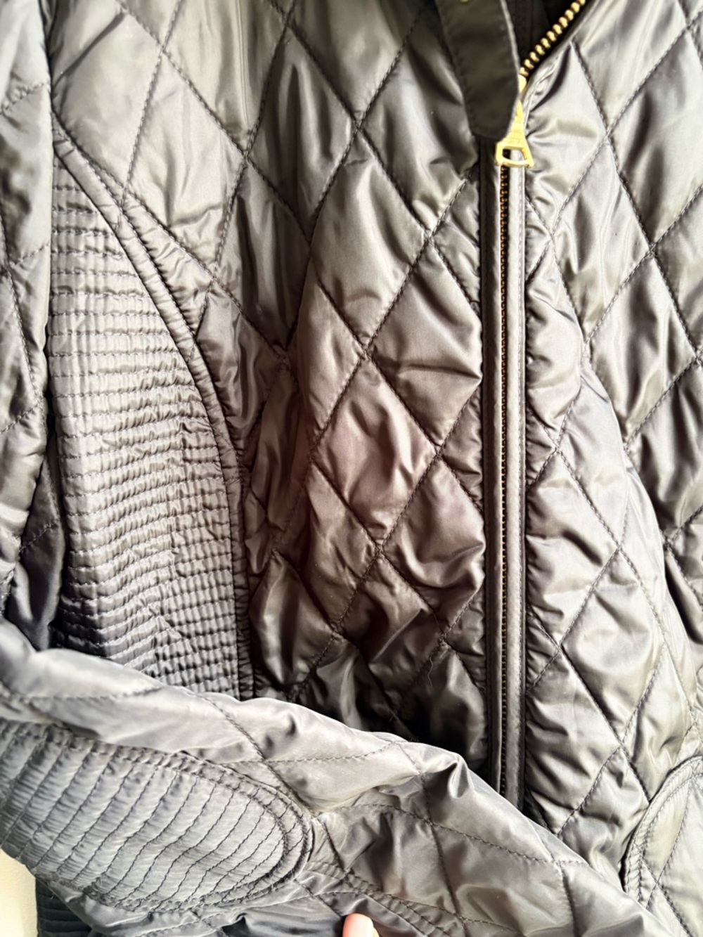 Banana Republic Quilted Black Puffer Jacket with Gold Hardware - Picture 4 of 4